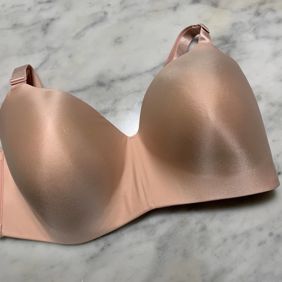 Vanity Fair Nearly Invisible Full Coverage Wirefree Bra 36DD pink 72200 - Picture 4 of 9